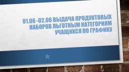 Выдача продуктовых наборов Выдача продуктовых наборов